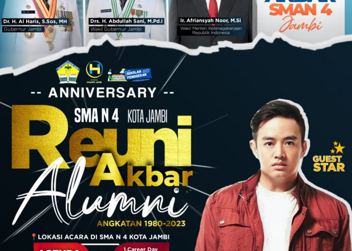 Bakal Dihadiri Tamu Istimewa, Ini Agenda Kegiatan Reuni Akbar dan Aniversarry SMAN 4 Kota Jambi