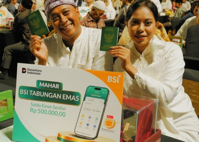 BSI Berikan Mahar Tabungan Emas Melalui Program Nikah Massal