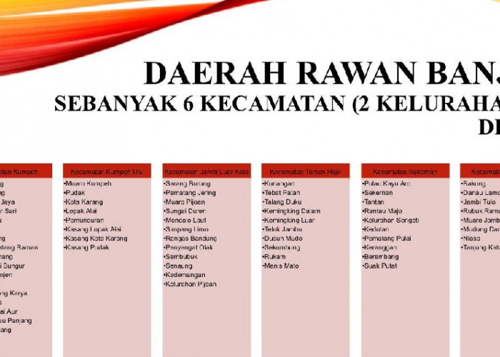 BPBD Muaro Jambi Petakan 65 Wilayah Rawan Banjir