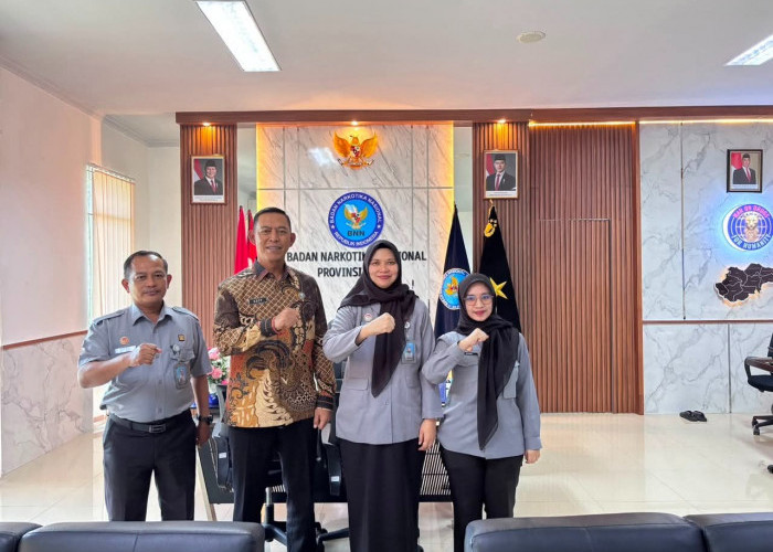 Kadiv P3H Kanwil Kemenkum Jambi - BNNP Jambi Bahas Kolaborasi P4GN Bersama 