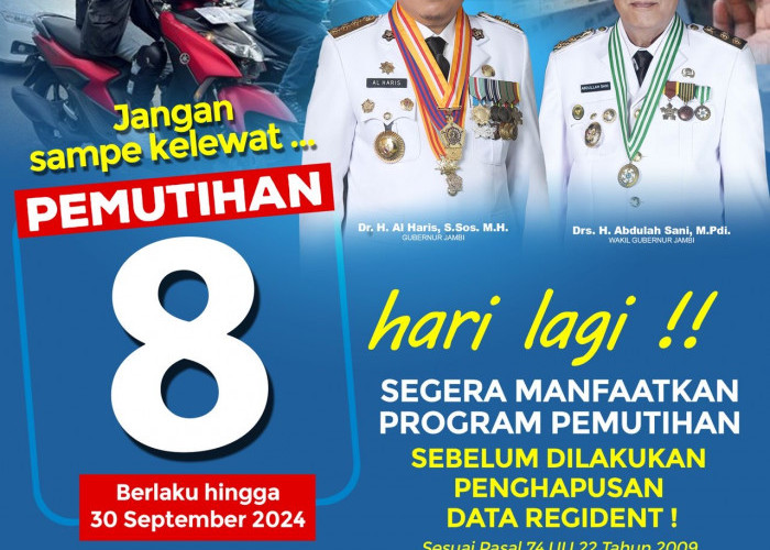 Delapan Hari Lagi Program Pemutihan Pajak Kendaraan Bermotor Berakhir