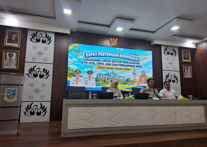 Kanwil Kemenkum Jambi ikuti Rakor Lintas Sektor Kota Jambi Bahas Pencegahan TPPO, Kekerasan, ABH, Perkawinan