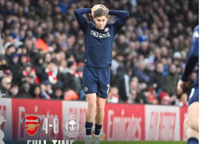 Putaran Keempat Piala FA, Arsenal Bantai Wigan Athletic 4-0