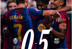 Barcelona Hancurkan Valencia 5-0, Semakin Kokoh di Puncak Klasemen LaLiga