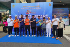 Semarak Hari Bhayangkara ke-80, Kadiv Yankum Kanwil Kemenkum Jambi Ikuti Olahraga Bersama
