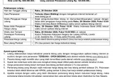 Pengumuman Kedua Lelang Eksekusi Hak Tanggungan BRi debitur a.n Hefni dan Muntaz Begam/Muntaz Begam