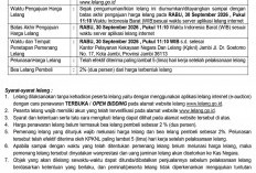 PENGUMUMAN KEDUA LELANG EKSEKUSI HAK TANGGUNGAN BRI Debitur Atas Nama CV STARCOM