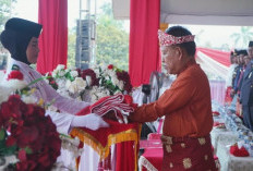 Wabup A. Khafidh Pimpin Upacara Penurunan Bendera, Berikut Daftar Paskibraka Merangin yang Bertugas