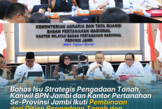 Bahas Isu Strategis Pengadaan Tanah, Kanwil BPN Jambi dan Kantor Pertanahan Se-Provinsi Jambi Ikuti Pembinaan 