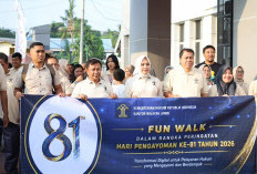 Bangun Semangat dan Kebersamaan, Kanwil Kemenkum Jambi Gelar Fun Walk Hari Pengayoman Ke-81 Tahun 2026