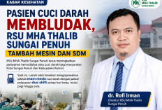 Pasien Cuci Darah Membludak, RSU MHA Thalib Sungai Penuh Tambah Mesin dan SDM
