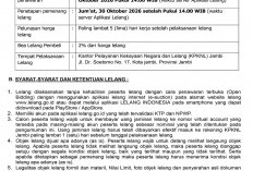 Pengumuman Kedua Lelang Eksekusi Hak Tanggungan BRI Debitur Atas Nama Darmadi