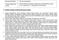 Pengumuman Kedua Lelang Eksekusi Hak Tanggungan BRI Debitur Atas Nama Weni Citra