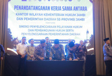 Tingkatkan Tata Kelola Hukum Daerah, Pemkab Tanjab Barat Resmi Teken MoU dengan Kanwil Kemenkum Jambi