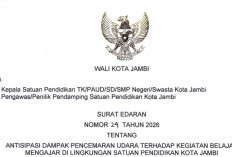 Asap Belum Reda, Pemkot Jambi Perpanjang PJJ hingga 2 September 2026