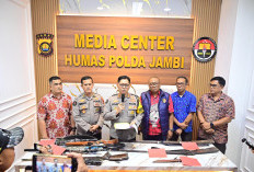 8 Pelaku Penyerangan Polres Merangin Ditangkap, 5 Senpi Rakitan Disita
