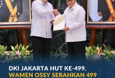 DKI Jakarta HUT ke-499, Wamen Ossy Serahkan 499 Sertipikat ke Gubernur Pramono Anung