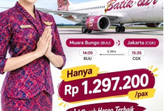 Dampak Ketersediaan Avtur di Bandara Bungo, Harga Tiket Bungo-Jakarta Mulai Turun 