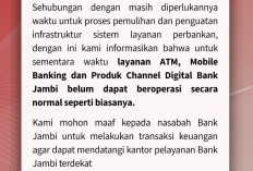 Bank Jambi Kembali Sampaikan Permintaan Maaf, Mobile Banking dan ATM Belum dapat Beroperasi