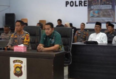Berkunjung ke Mapolres Merangin, Bupati M. Syukur Hadiri Zoom Meeting dan Bazar Pangan Murah
