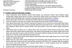 Pengumuman Kedua Lelang Eksekusi Hak Tanggungan BRI Debitur Atas Nama M. Arif Sutikjo