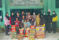 Sambangi Panti Asuhan Aisyiyah, Satbrimob Polda Jambi Berbagi Kasih Serahkan Bantuan Sembako