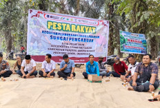Warga Desa dan PTPN IV Regional IV Panen Ikan di Lubuk Larangan 