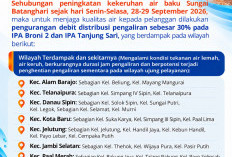 Kekeruhan Batanghari Tembus 1.700 NTU, Tirta Mayang Kurangi Distribusi Air 30 Persen