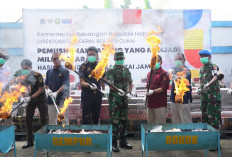 Danrem 042/Gapu Hadiri Pemusnahan Barang Milik Negara Hasil Penindakan Kepabeanan dan Cukai