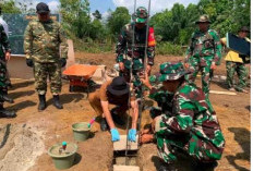 Bupati Bungo Letakkan Batu Pertama Tugu TMMD Kodim 0416/Bute ke-129