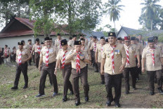 Bupati Anwar Sadat Apresiasi dan Semangati 48 Anggota Kontingen Kwarcab Tanjabbar