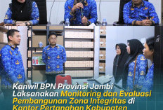 Kanwil BPN Provinsi Jambi Laksanakan Monitoring dan Evaluasi Pembangunan Zona Integritas di Kantor Pertanahan 