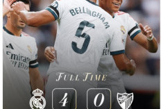 Real Madrid Bantai Malaga 4-0 dan Kokoh di Puncak Klasemen Liga Spanyol