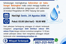 Catat! Tirta Mayang Kurangi Debit Air 50 Persen Senin 24 Agustus, 12 Kelurahan Terdampak