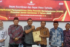 KPU Jambi Tetapkan 2,82 Juta Pemilih Semester I Tahun 2026