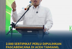 2.000 Sertipikat Perlu Dipulihkan Pascabencana di Aceh Tamiang,Menteri Nusron Targetkan Selesai Akhir Desember