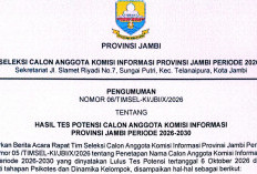 Ini Daftar 78 Nama Calon Anggota KI Jambi Periode 2026-2030 yang Lolos Tes Potensi