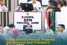 Rapat Evaluasi Kinerja Triwulan II 2026, Kanwil BPN Jambi siap Meningkatkan Kualitas Kinerja
