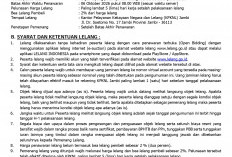 Pengumuman Kedua Lelang Eksekusi Hak Tangguangan BRI Debitur Atas Nama  M. Nur