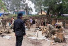 Pemkab Merangin Bongkar Kios Pedagang di Dua Lokasi Pematang Kandis