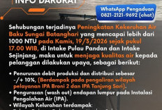 Air PDAM Kota Jambi Terganggu! Sungai Batanghari Keruh Parah, Ini Wilayah Terdampak