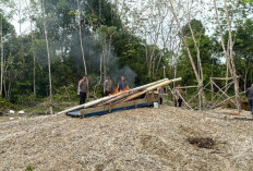 Polres Tebo Bakar Alat Tambang Emas Ilegal 